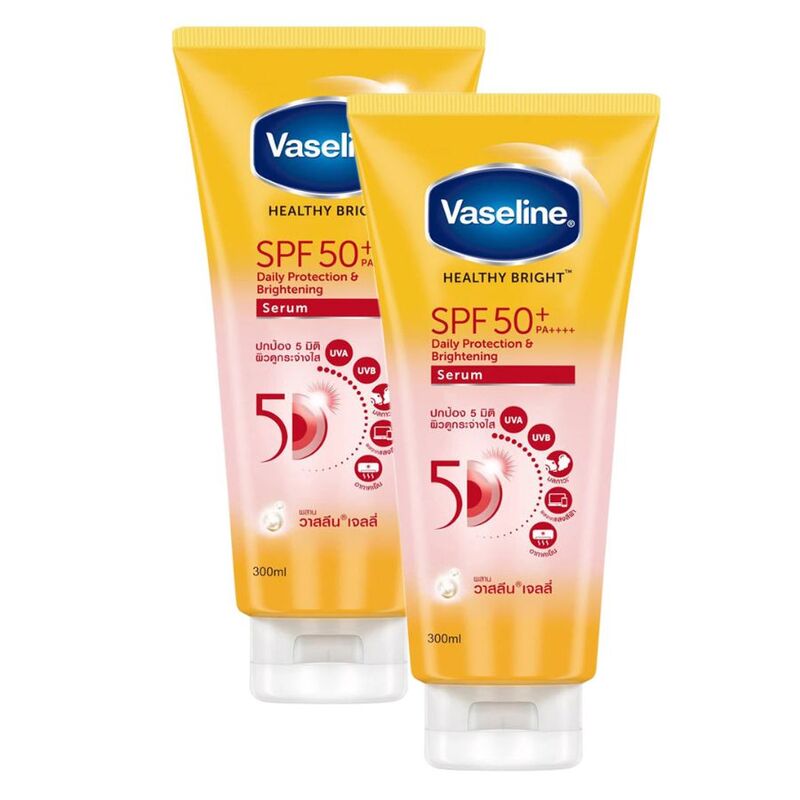 Sữa Dưỡng Thể Vaseline Healthy Bright Spf50+ Daily Protection & Brightening Serum Dưỡng Da Chống Nắng 300ml