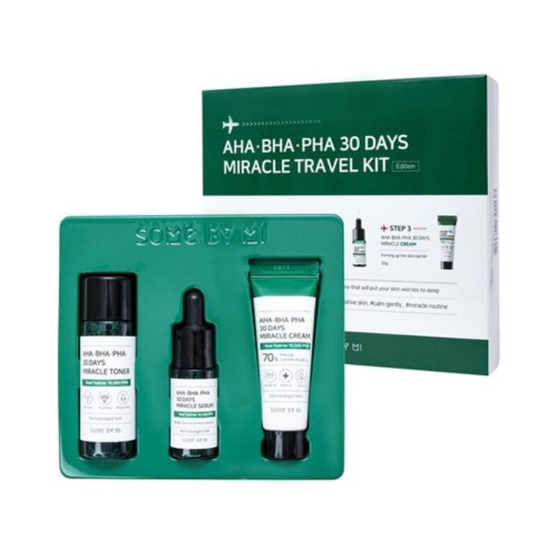 ​​Bộ Sản Phẩm Some By Mi AHA-BHA-PHA 30 Days Travel Kit Cho Da Mụn 3 Món