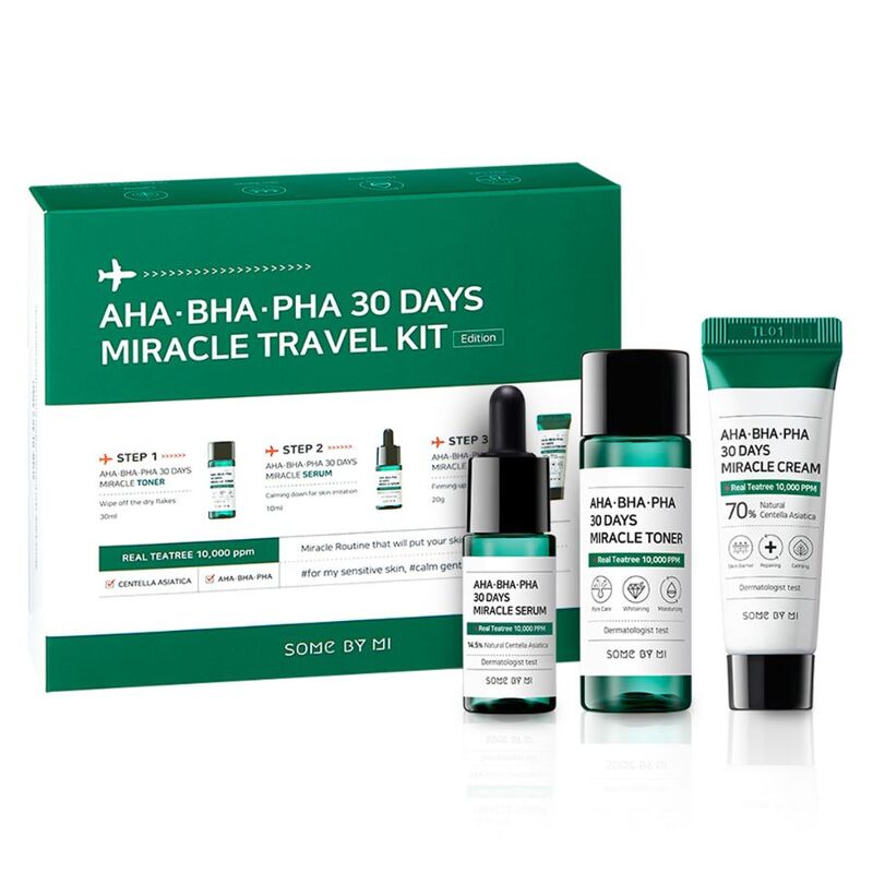 ​​Bộ Sản Phẩm Some By Mi AHA-BHA-PHA 30 Days Travel Kit Cho Da Mụn 3 Món