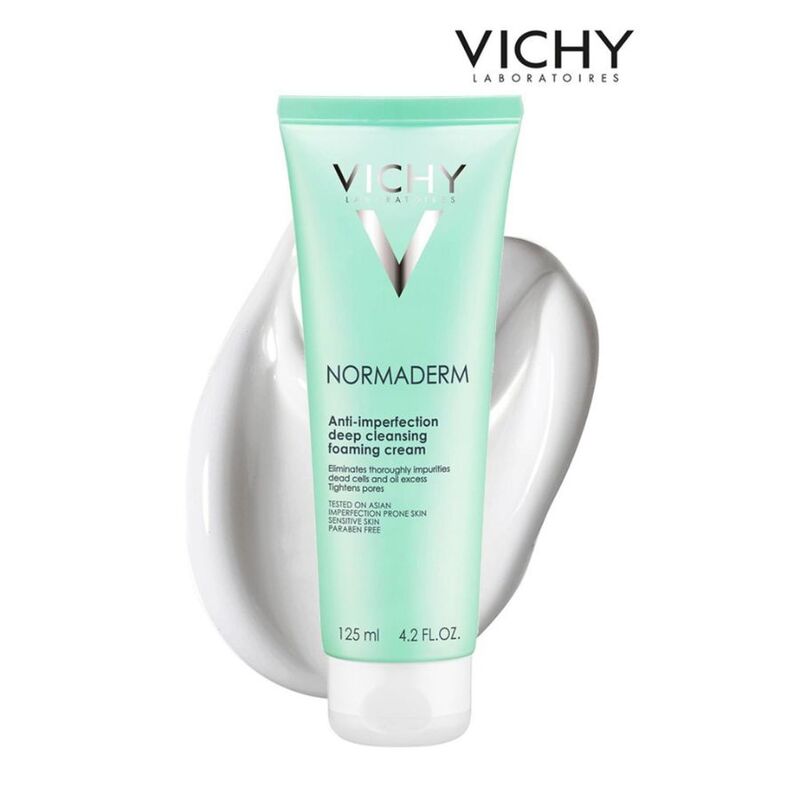Bộ Sản Phẩm Vichy Sữa Rửa Mặt Ngừa Mụn 125ml + Kem Dưỡng 15ml