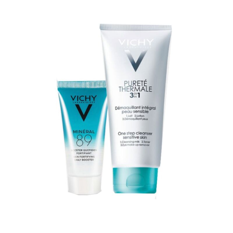 Bộ Sản Phẩm Vichy Sữa Rửa Mặt Tẩy Trang & Dưỡng Chất Mineral 89