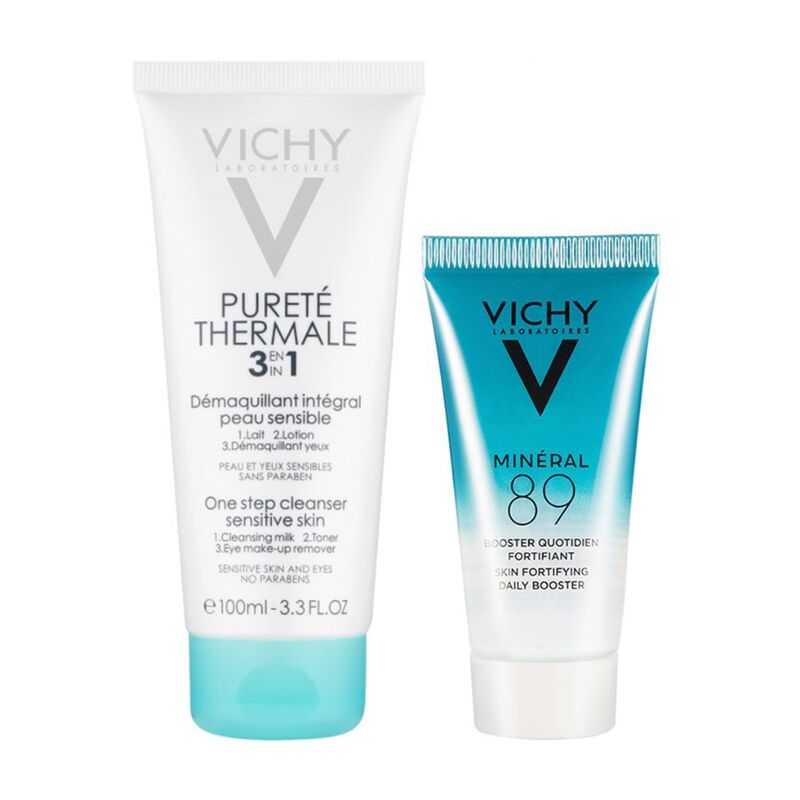 Bộ Sản Phẩm Vichy Sữa Rửa Mặt Tẩy Trang & Dưỡng Chất Mineral 89