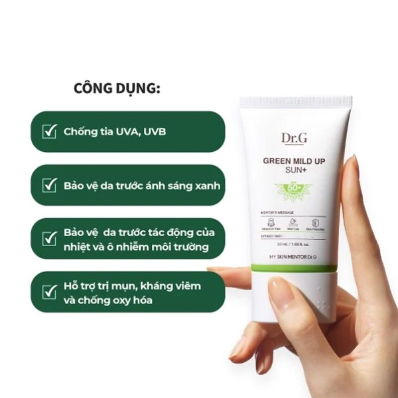 Kem Chống Nắng Dr.G Green Mild Up Sun 50ml