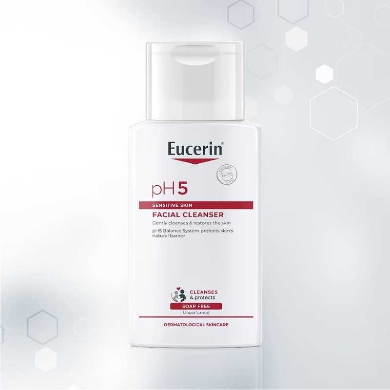 Combo 2 Sữa Rửa Mặt Eucerin pH5 Sensitive Skin Facial Cleanser Dịu Nhẹ Cho Da Nhạy Cảm 100ml