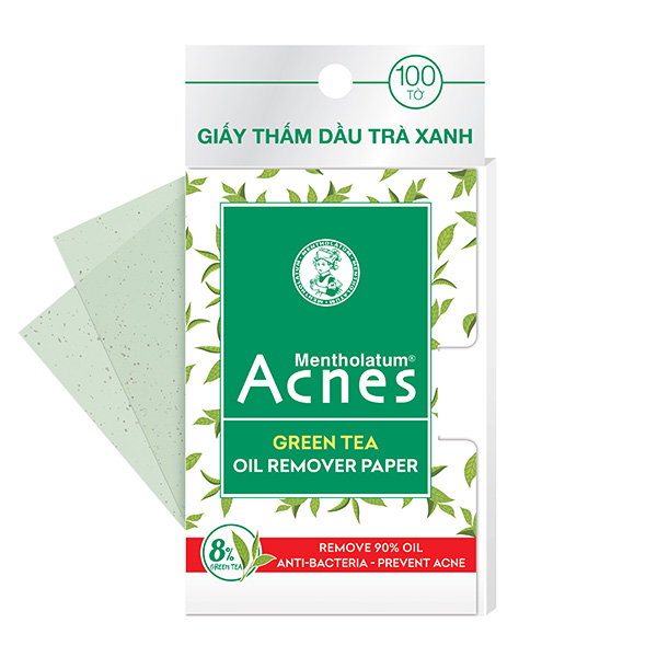 Giấy Thấm Dầu Acnes Trà Xanh Green Tea Oil Remover Paper 100 Tờ
