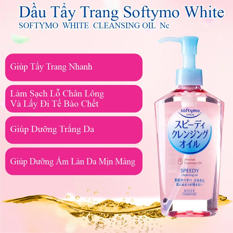 Dầu Tẩy Trang Kosé Softymo Speedy Cleansing Oil Làm Sạch Nhanh 230ml