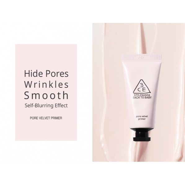 Kem Lót 3CE Back To Baby Pore Velvet Primer Che Phủ Lỗ Chân Lông