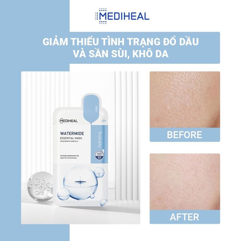 Mặt Nạ Mediheal Watermide Essential Mask Cấp Nước Dưỡng Ẩm Cho Làn Da Khô Ráp 24ml