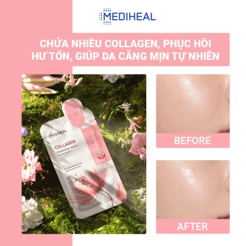 Mặt Nạ Mediheal Collagen Essential Mask Ngăn Ngừa Lão Hóa Da 24ml