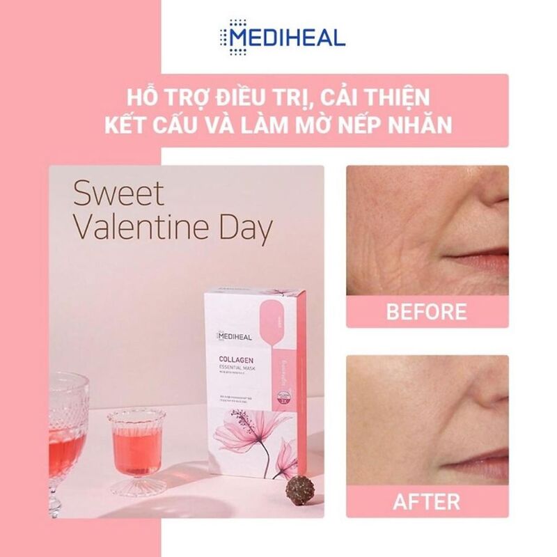 Mặt Nạ Mediheal Collagen Essential Mask Ngăn Ngừa Lão Hóa Da 24ml