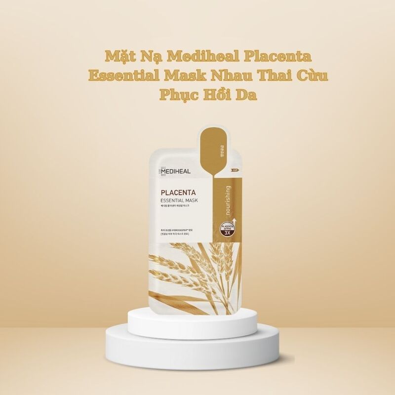 Mặt Nạ Mediheal Placenta Essential Mask Nhau Thai Cừu Phục Hồi Da 24ml
