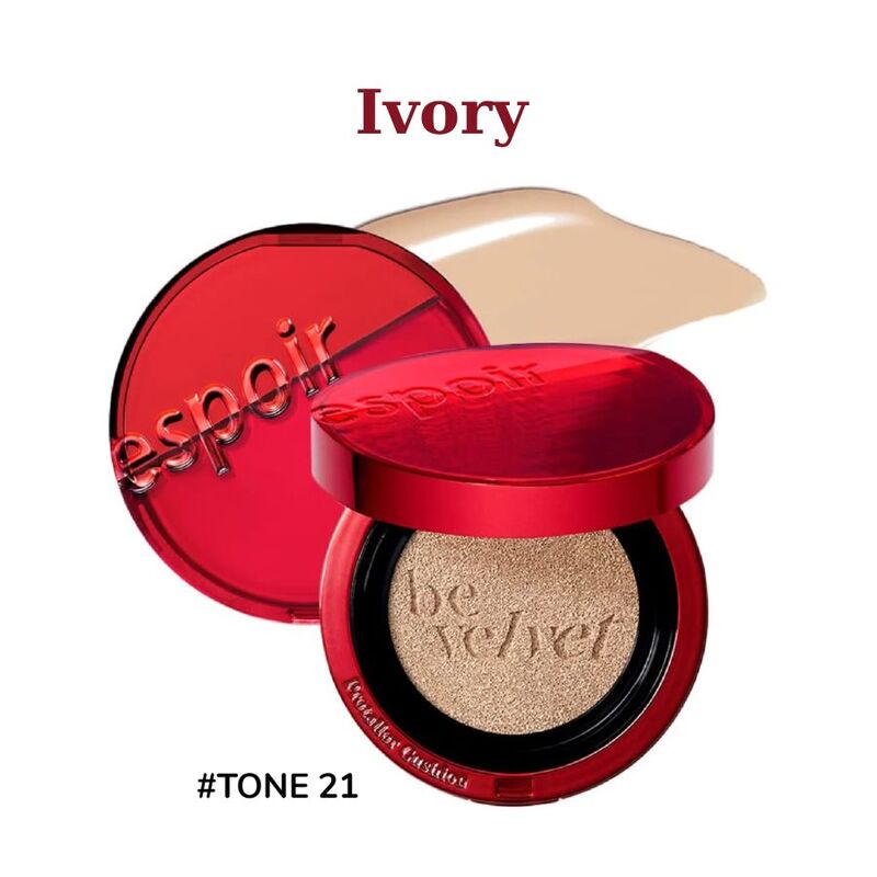 Phấn Nước Espoir Kèm Lõi Pro Tailor Be Velvet Cover Cushion No.21 Ivory