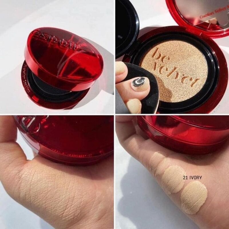 Phấn Nước Espoir Kèm Lõi Pro Tailor Be Velvet Cover Cushion No.21 Ivory