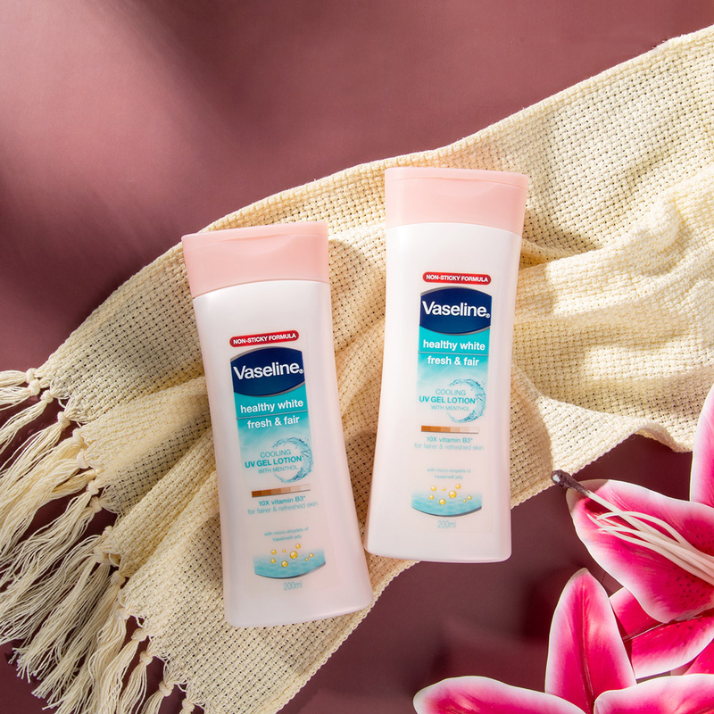Sữa Dưỡng Thể Vaseline Dịu Mát Sáng Da 200ml Healthy Bright Fresh & Bright Cooling UV Niacinamide Lotion