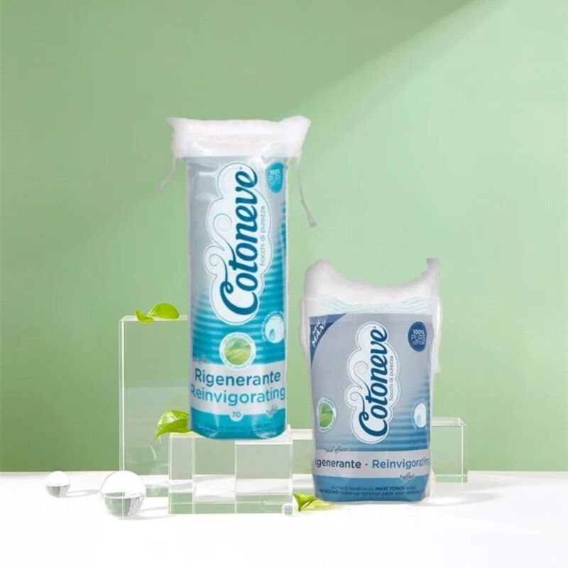 Bông Tẩy Trang Cotoneve MAXI 50 miếng 2 trong 1 (xanh)