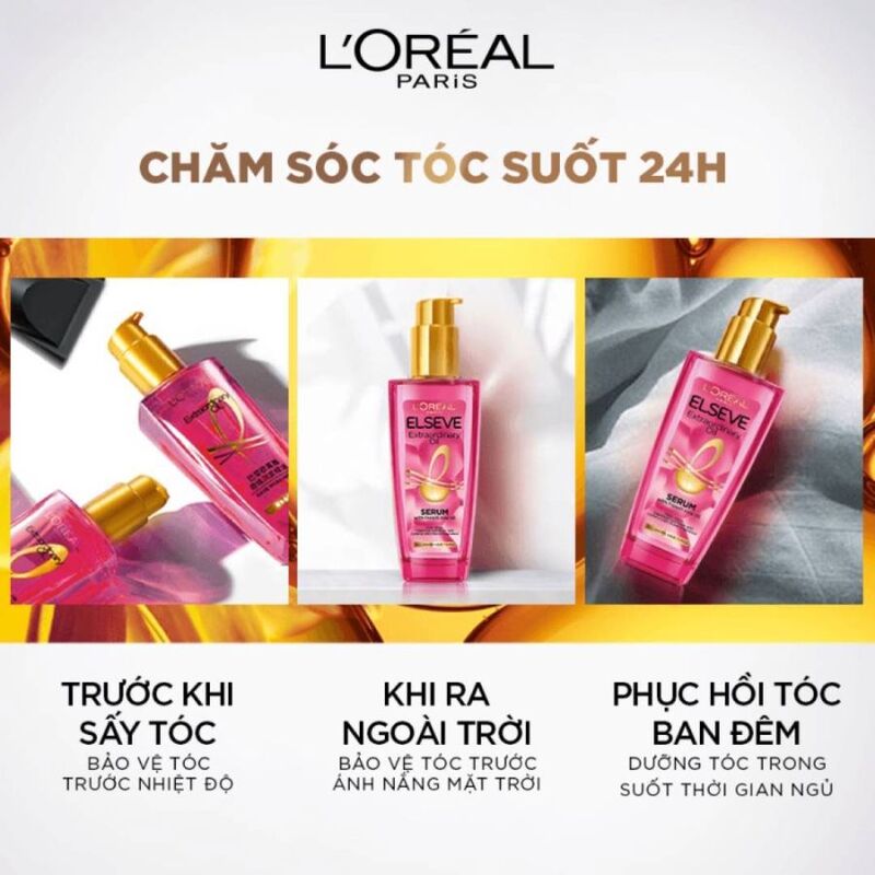 Dầu Dưỡng Tóc Loreal Chiết Xuất Hoa Hồng 100ml