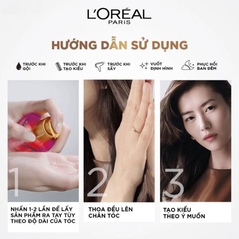 Dầu Dưỡng Tóc Loreal Chiết Xuất Hoa Hồng 100ml