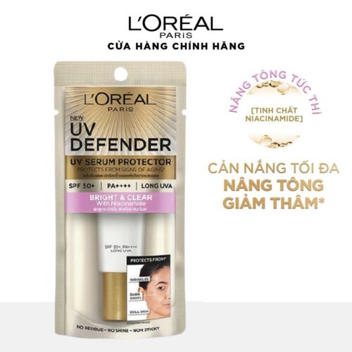 Kem Chống Nắng Loreal UV Defender Bright & Clear Nâng Tông Giảm Thâm 15ml