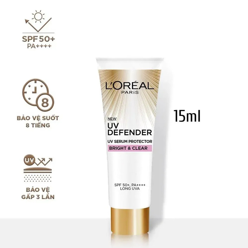 Kem Chống Nắng Loreal UV Defender Bright & Clear Nâng Tông Giảm Thâm 15ml