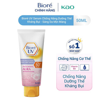 Serum Chống Nắng Bioré Intensive Aura Dưỡng Thể Kháng Bụi, Sáng Da Mịn Màng 50ml