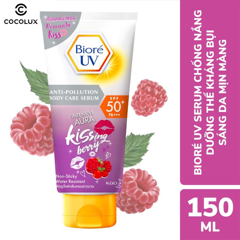 Serum Chống Nắng Biore Dưỡng Thể Kháng Bụi Sáng Da Hương Quả Mọng 150ml