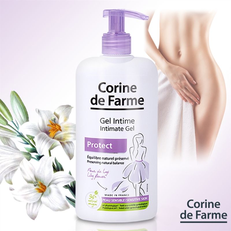 Dung Dịch Vệ Sinh Corine de Farme Intimate Gel Protect Kháng Khuẩn 250ml