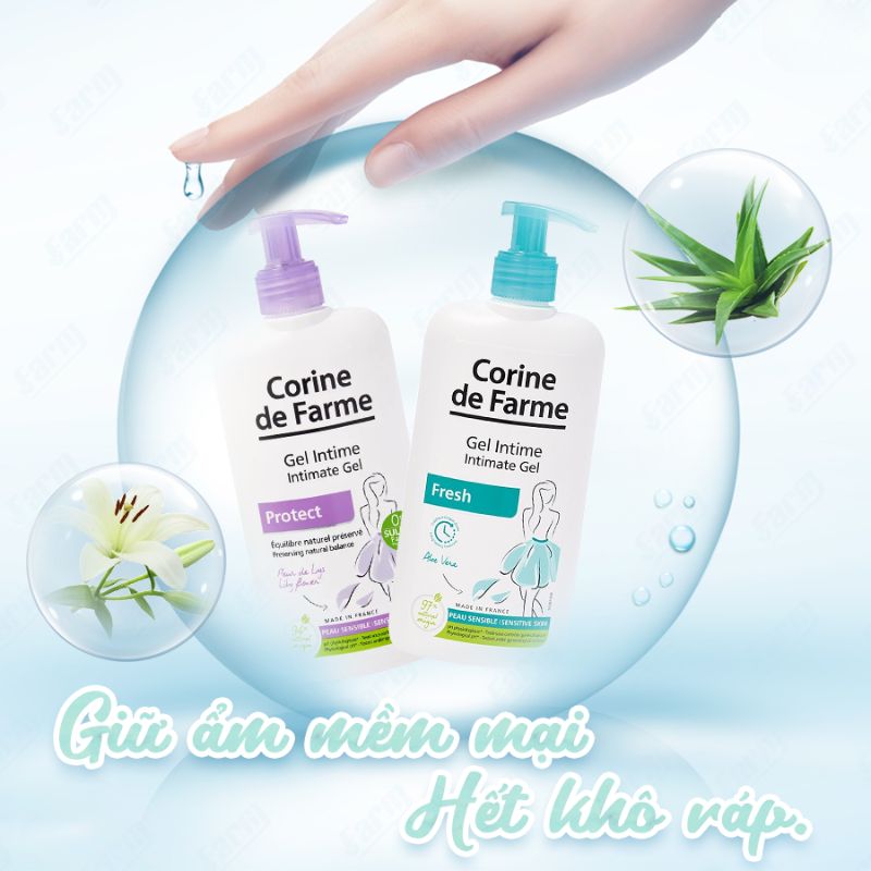 Dung Dịch Vệ Sinh Corine De Farme Intimate Gel Fresh Tươi Mát 250ml