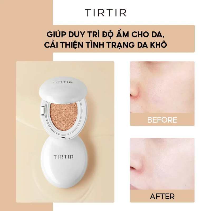 Phấn Nước TIRTIR My Glow Cream Cushion SPF30 PA++ 18g - 23N SAND Trắng