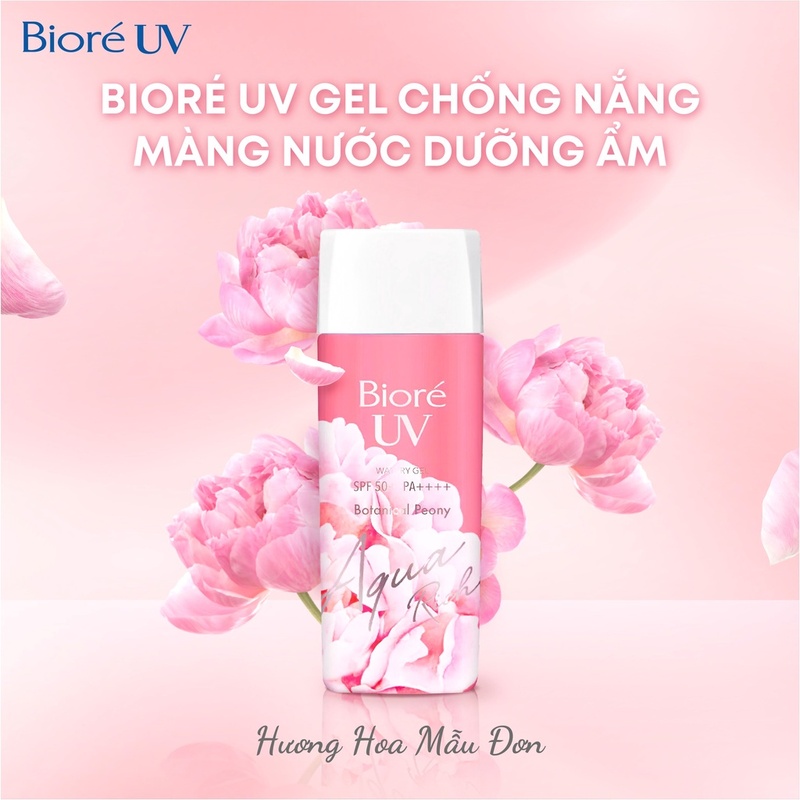 Gel Chống Nắng Biore Dưỡng Ẩm Hoa Mẫu Đơn 90ml