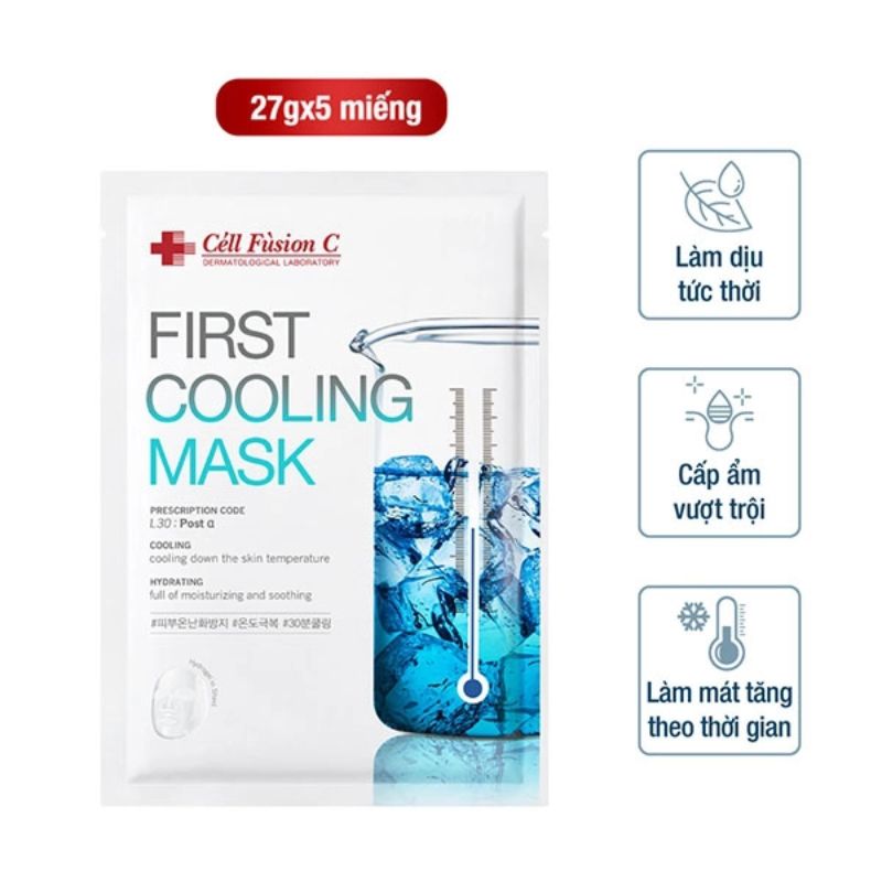 Mặt Nạ Dịu Da Khẩn Cấp Cell Fusion C First Cooling Mask 27g 5 PCS