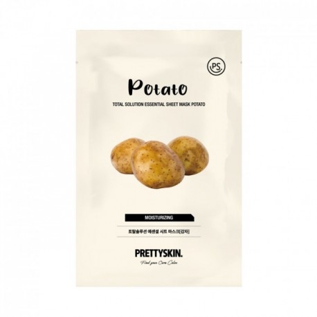 Mặt Nạ Giấy Prettyskin Total Solution Essential Sheet Mask Potato - Khoai Tây