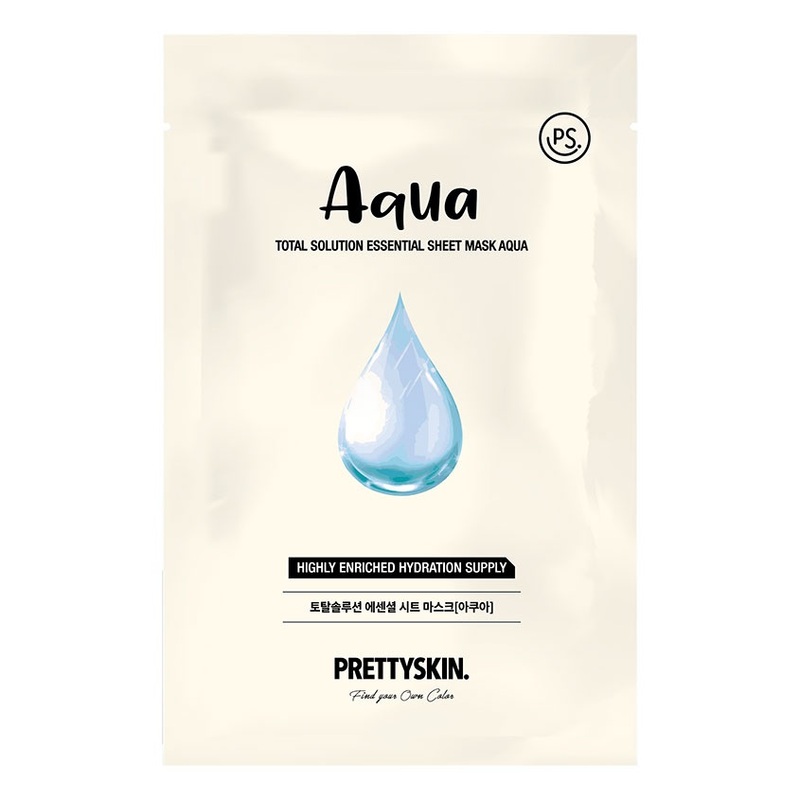 Mặt Nạ Giấy Prettyskin Total Solution Essential Sheet Mask - Aqua