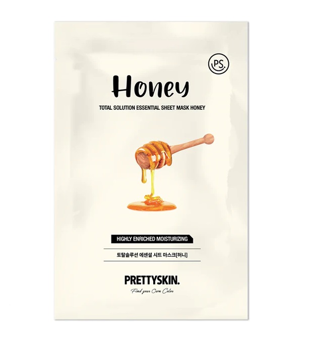 Mặt Nạ Giấy Prettyskin Total Solution Essential Sheet Mask Honey - Mật Ong