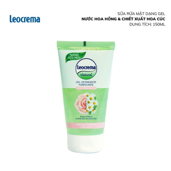 Gel Rửa Mặt Leocrema Nước Hoa Hồng & Tinh Chất Hoa Cúc 150ml