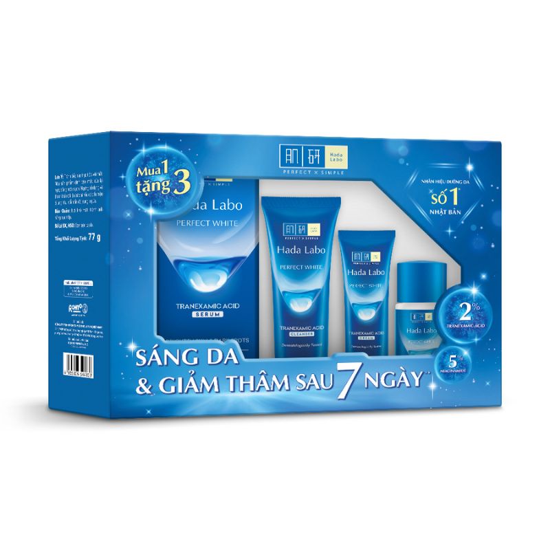Serum Hada Labo Dưỡng Sáng Da Tối Ưu 30ml + Tặng Bộ Dưỡng Da 3 Món