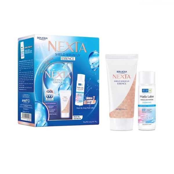 Serum Chống Nắng Sunplay Nexta Ngừa Sạm Nám Dạng Sữa 50g + Tặng Tẩy Trang Hada Labo 40ml
