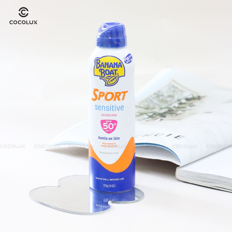 Xịt Chống Nắng Banana Boat Sport Sensitive SPF50 170g