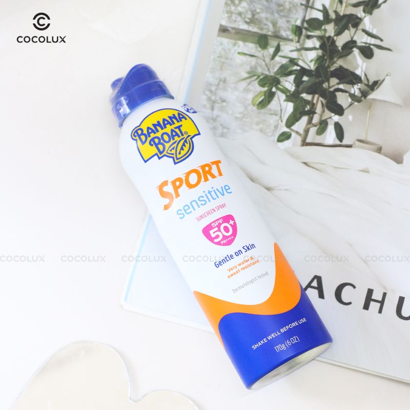 Xịt Chống Nắng Banana Boat Sport Sensitive SPF50 170g