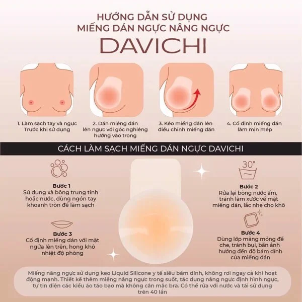 Miếng Dán Ngực Davichi Nâng Ngực (1 Cặp)
