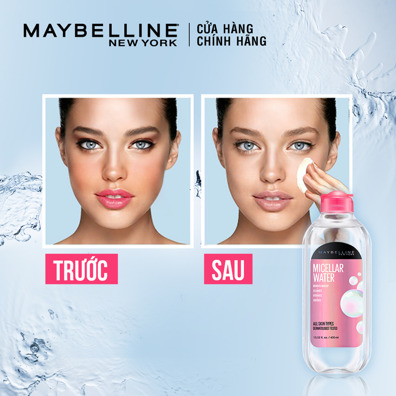 Nước Tẩy Trang Maybelline Micellar Water Không Cồn Cho Mọi Loại Da 400ml