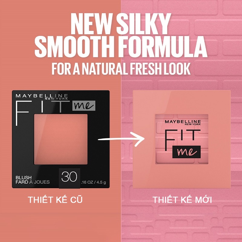 Phấn Má Hồng Dạng Nén Maybelline Fit Me 20 Hopeful Mịn Lì Chuẩn Màu 4.5g