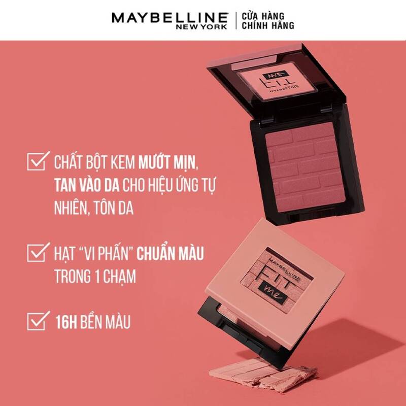 Phấn Má Hồng Dạng Nén Maybelline Fit Me 10 Brave Mịn Lì Chuẩn Màu 4.5g