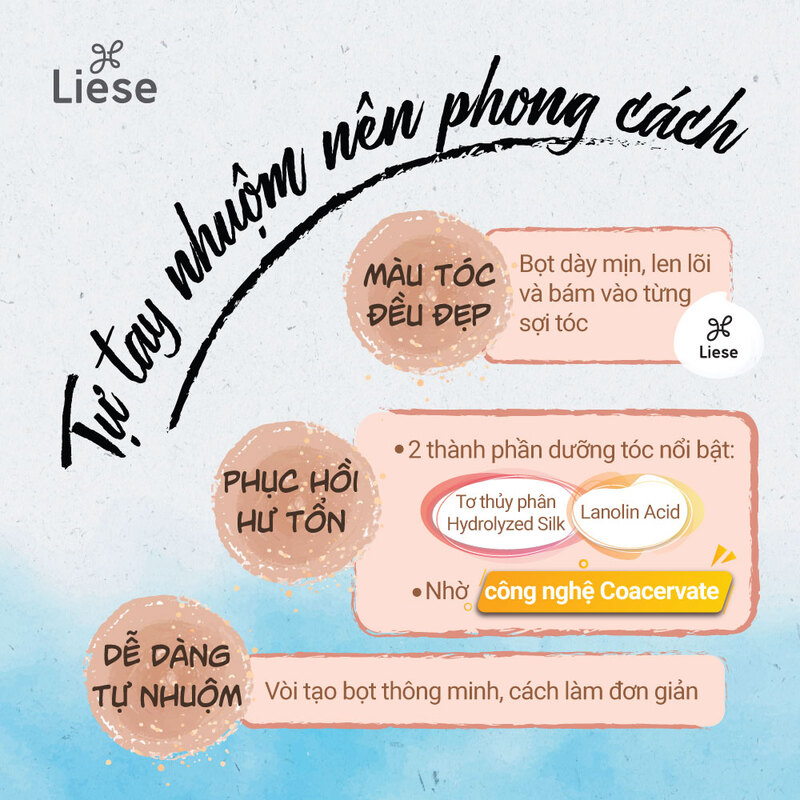 Bọt Kem Nhuộm Tóc Liese Màu Nâu Cam Đất