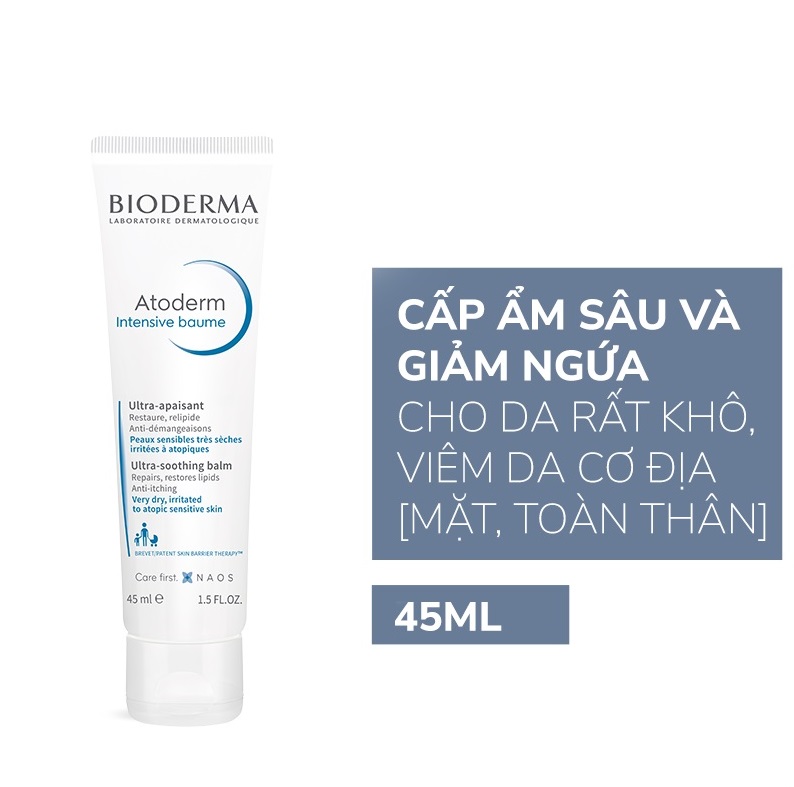 Kem Dưỡng Bioderma Atoderm Intensive Baume Cho Mặt Và Cơ Thể Làm Mềm Dịu Và Dưỡng Ẩm 45ml