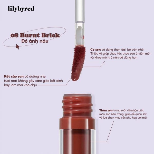 Son Tint Lilybyred Glassy Layer Fixing Tint #08 Phiên Bản Giới Hạn