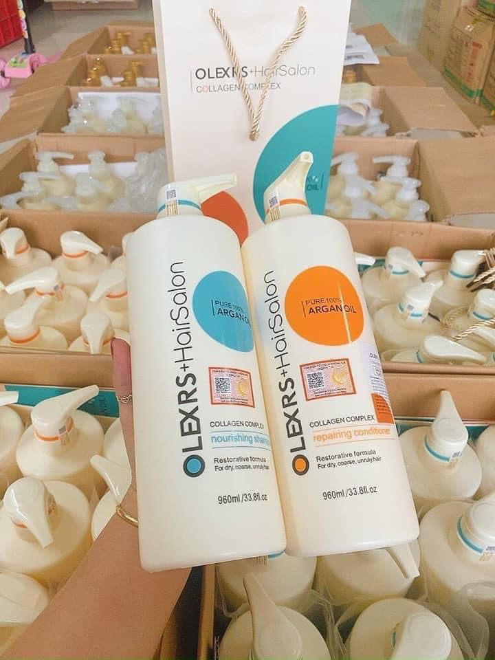 Bộ Sản Phẩm Dầu Gội Và Xả Olexrs Hair Salon Ngăn Ngừa Rụng Tóc 960ml