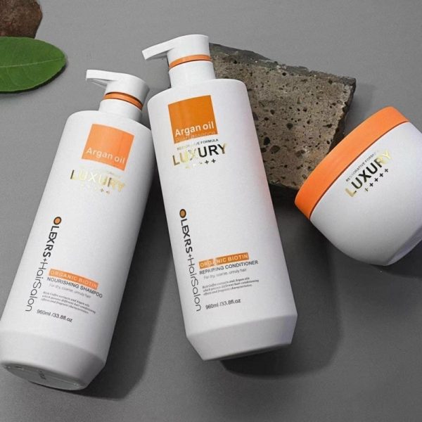 Bộ Sản Phẩm Dầu Gội Và Xả Olexrs Hair Salon Luxury Argan Oil Organic Biotin Ngăn Ngừa Rụng Tóc 960ml