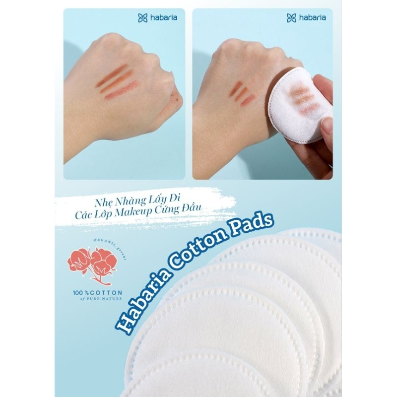 Bông Tẩy Trang Habaria Cotton Pads 80 Miếng