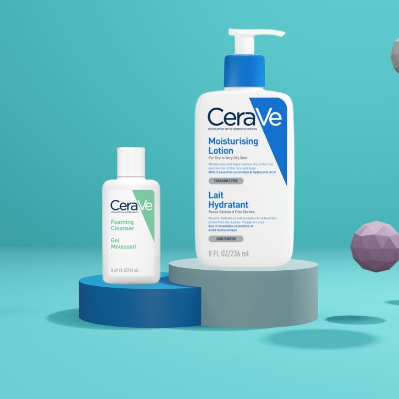 Sữa Dưỡng Thể Cerave Dưỡng Ẩm Cho Da Thường - Da Khô 236ml Tặng Kèm Sữa Rửa Mặt 20ml