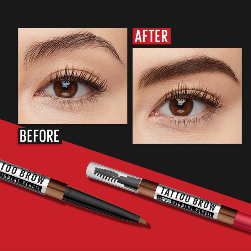 Chì Kẻ Mày Maybelline 36H Lâu Trôi Tattoo Brow 0.25g - 01 Nâu Đậm